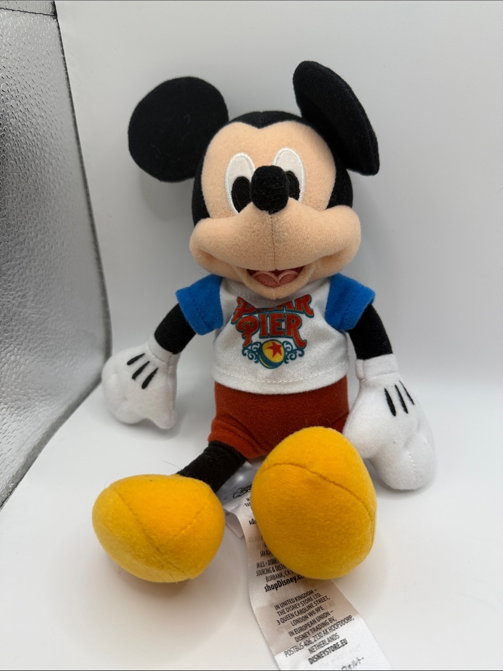 Disneyland Parks Adventure Mickey Mouse Pixar Pier Collectible Plush 10"